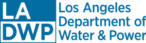 Los Angeles Department of Water & Power logo, blue text on a white background.